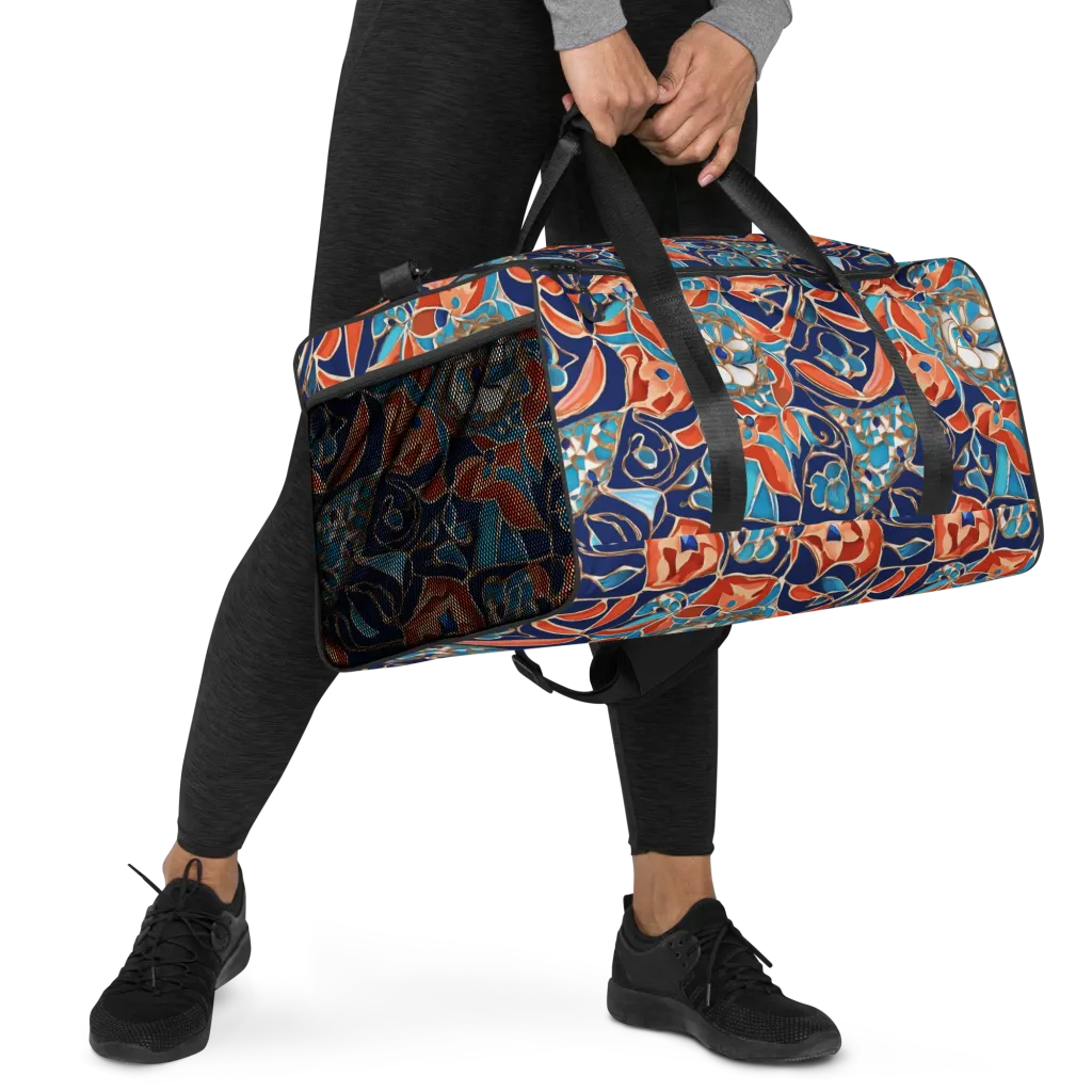 Lacquered Bloom on Duffle Bag — Right Front