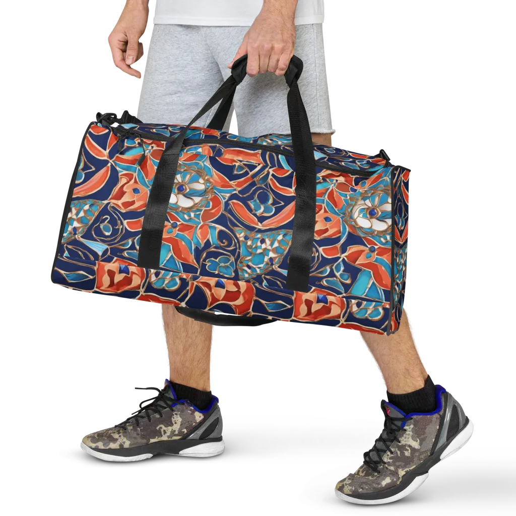 Lacquered Bloom on Duffle Bag — Front
