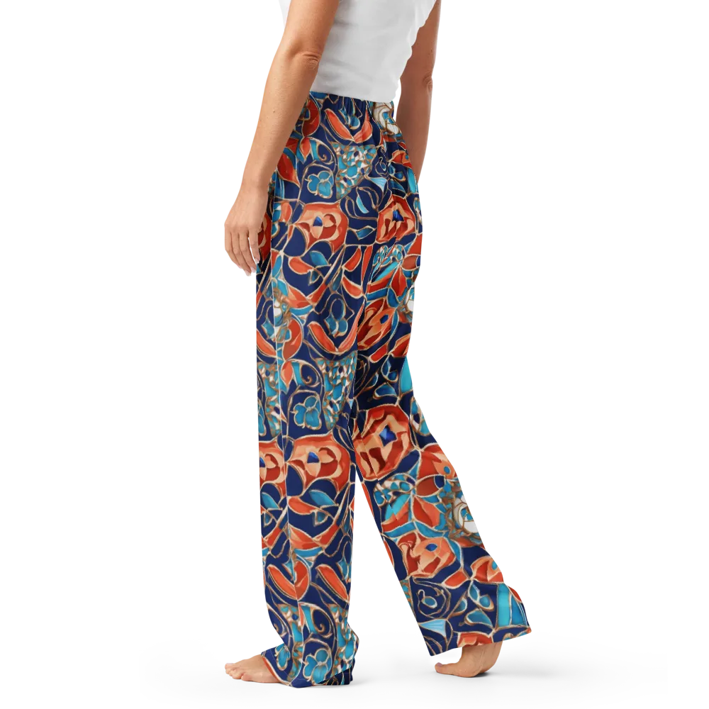 Lacquered Bloom on Women's Pajama Pants — Left