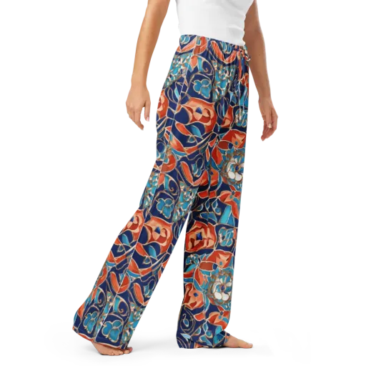 Lacquered Bloom on a Women's Pajama Pants