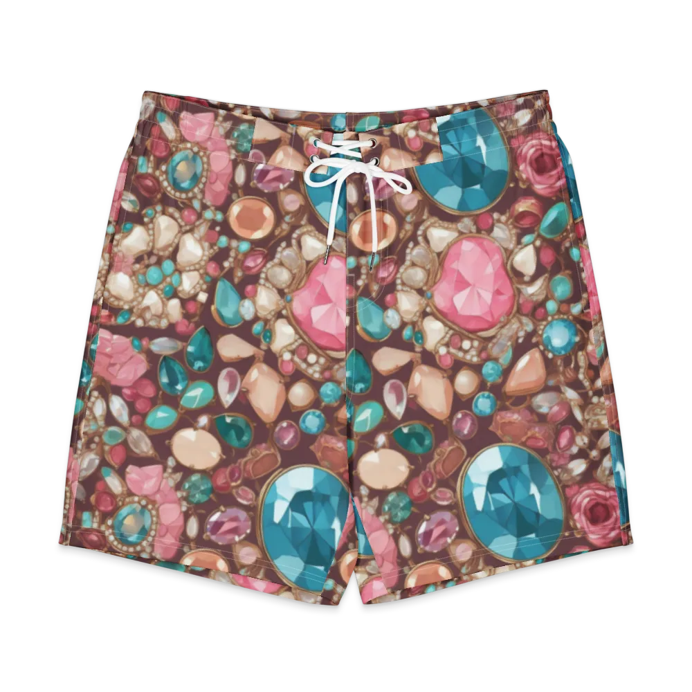 Jewel Box Bloom on Men's Board Shorts — Front