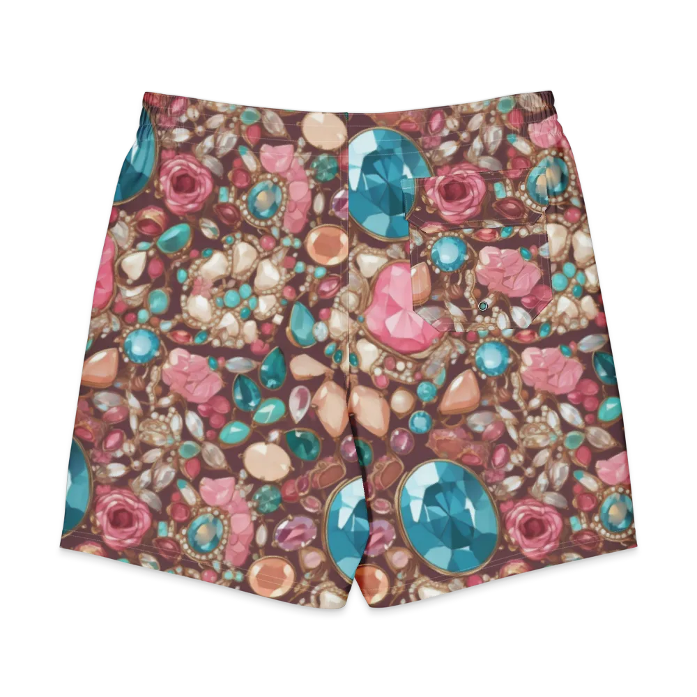 Jewel Box Bloom on Men's Board Shorts — Back