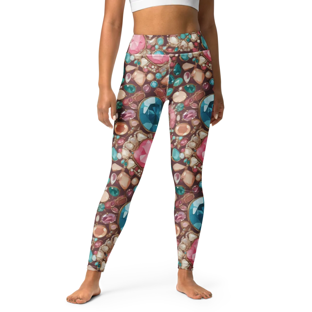 Jewel Box Bloom on Yoga Leggings — Front