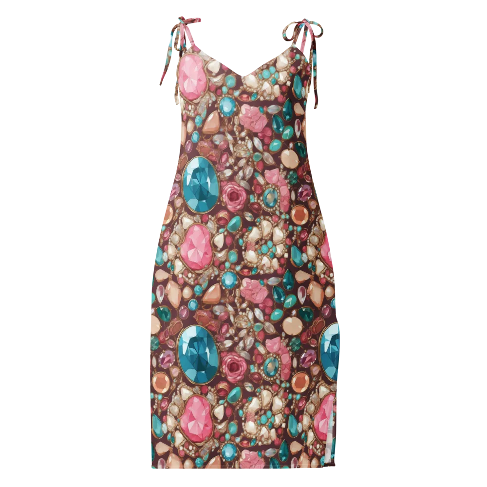 Jewel Box Bloom on Slip Dress — Front