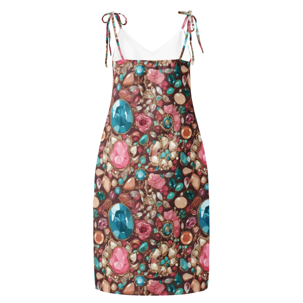 Jewel Box Bloom on Slip Dress — Back