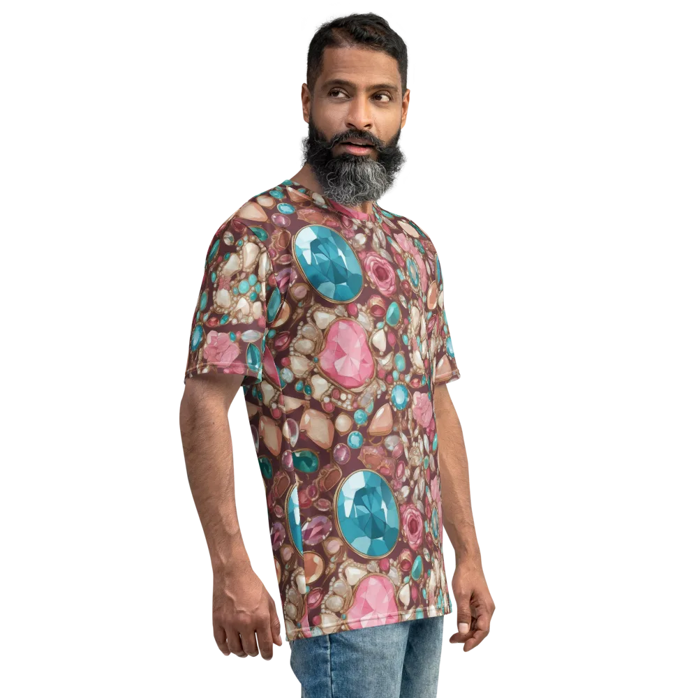 Jewel Box Bloom on Men's Crew Neck T-Shirt — Right