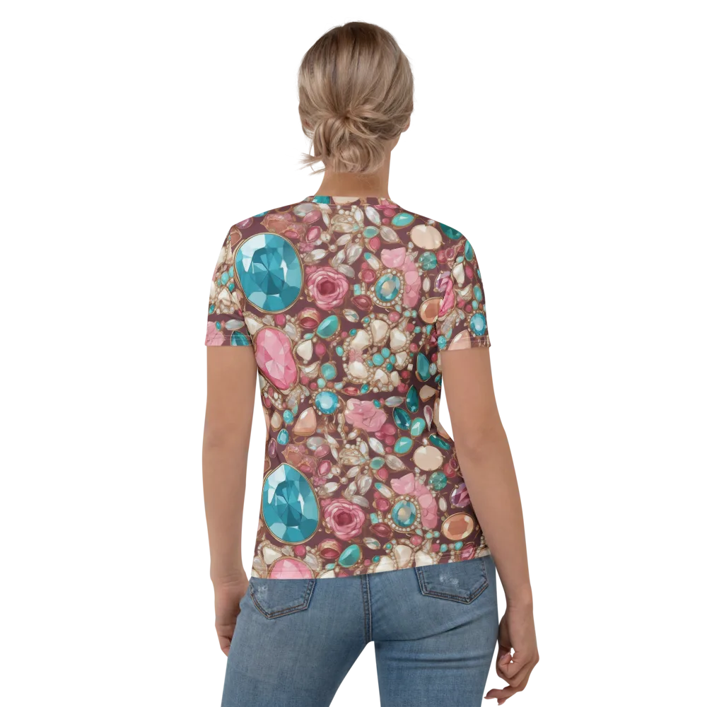 Jewel Box Bloom on Women's Crew Neck T-Shirt — Back