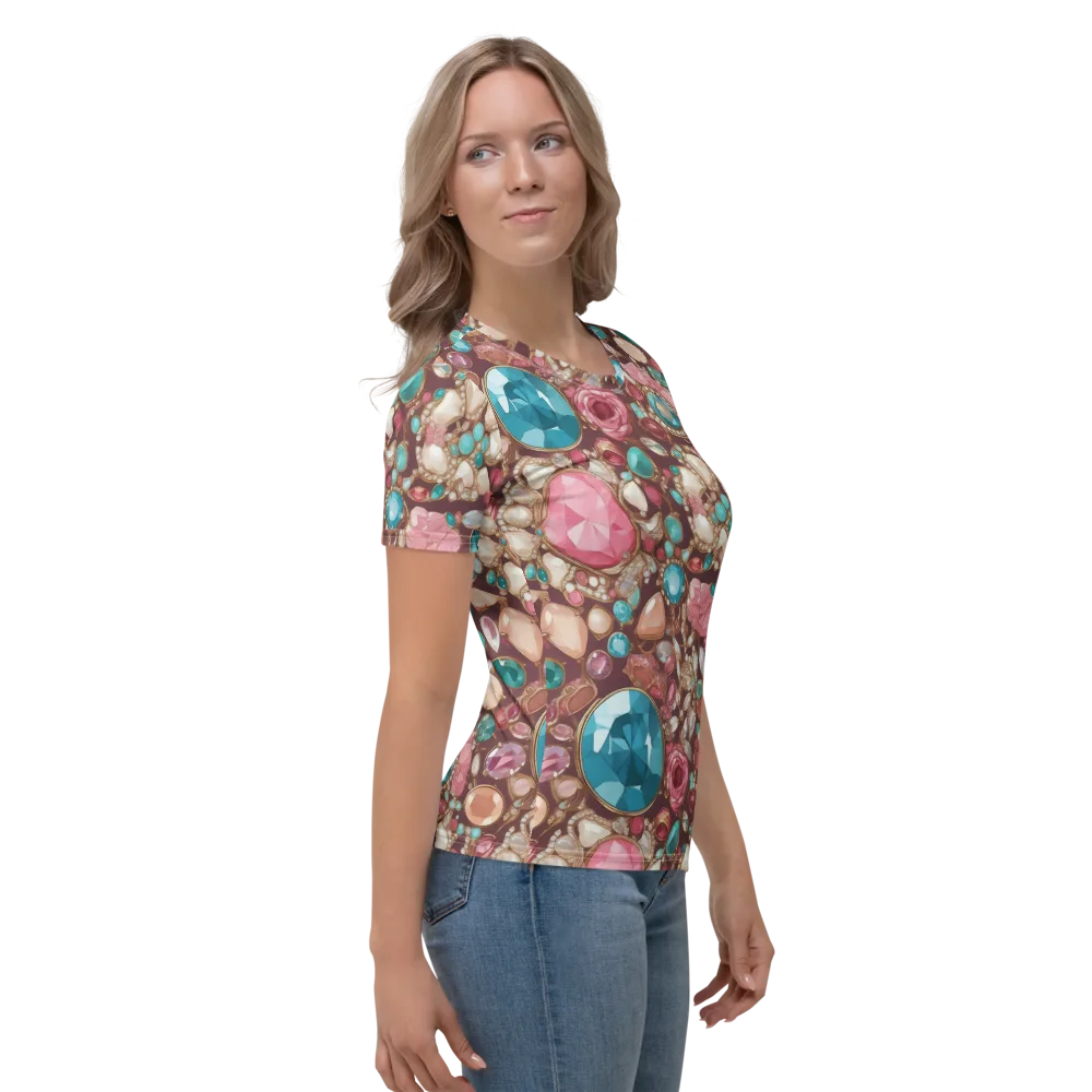 Jewel Box Bloom on Women's Crew Neck T-Shirt — Right