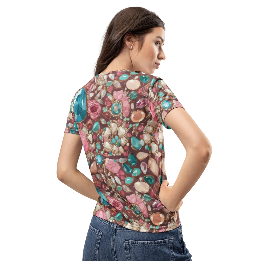 Jewel Box Bloom on Women's Crew Neck T-Shirt — Back