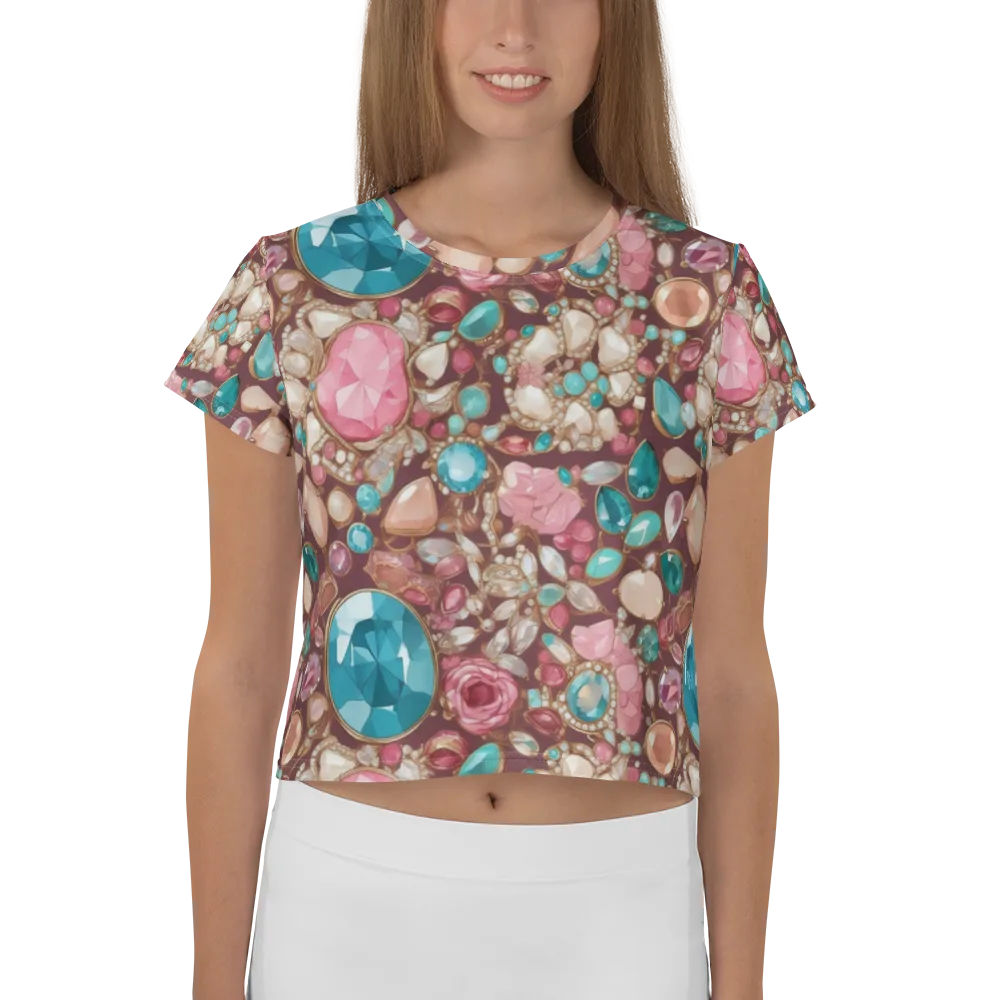 Jewel Box Bloom on Crop Tee — Front
