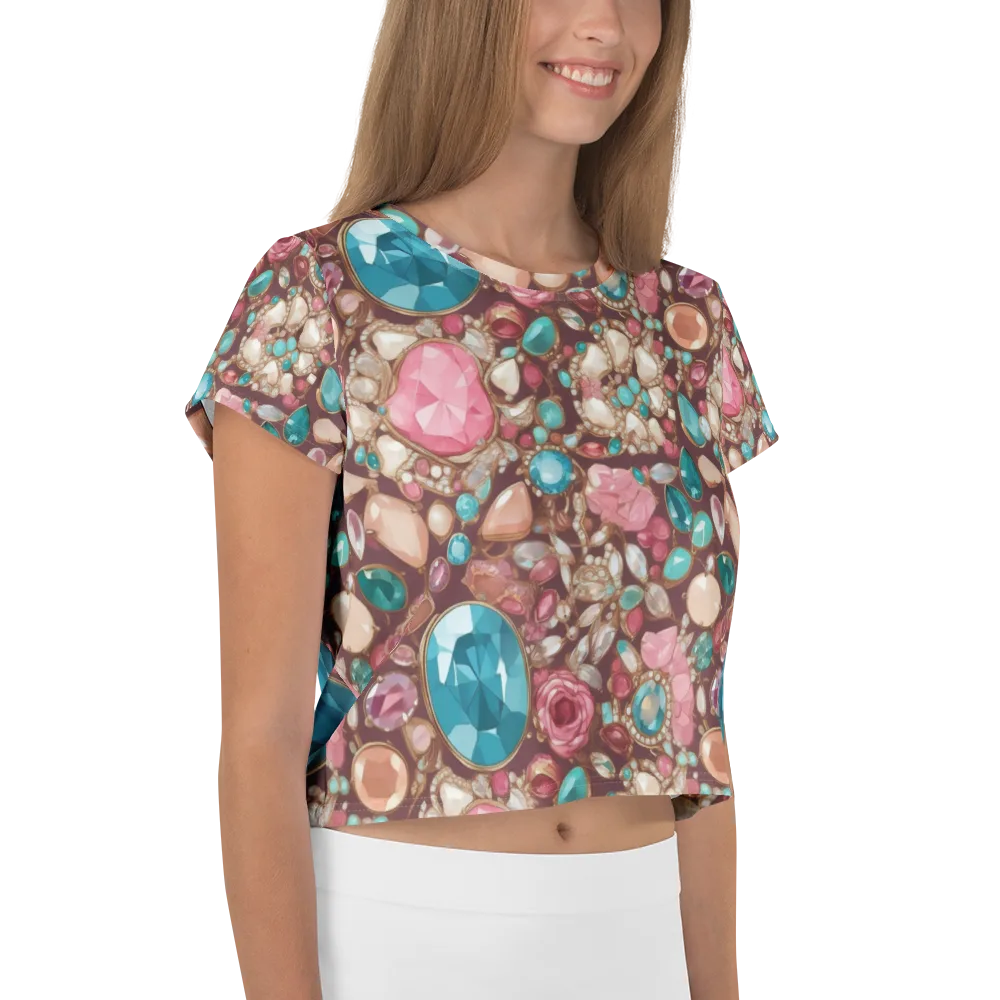 Jewel Box Bloom on Crop Tee — Right