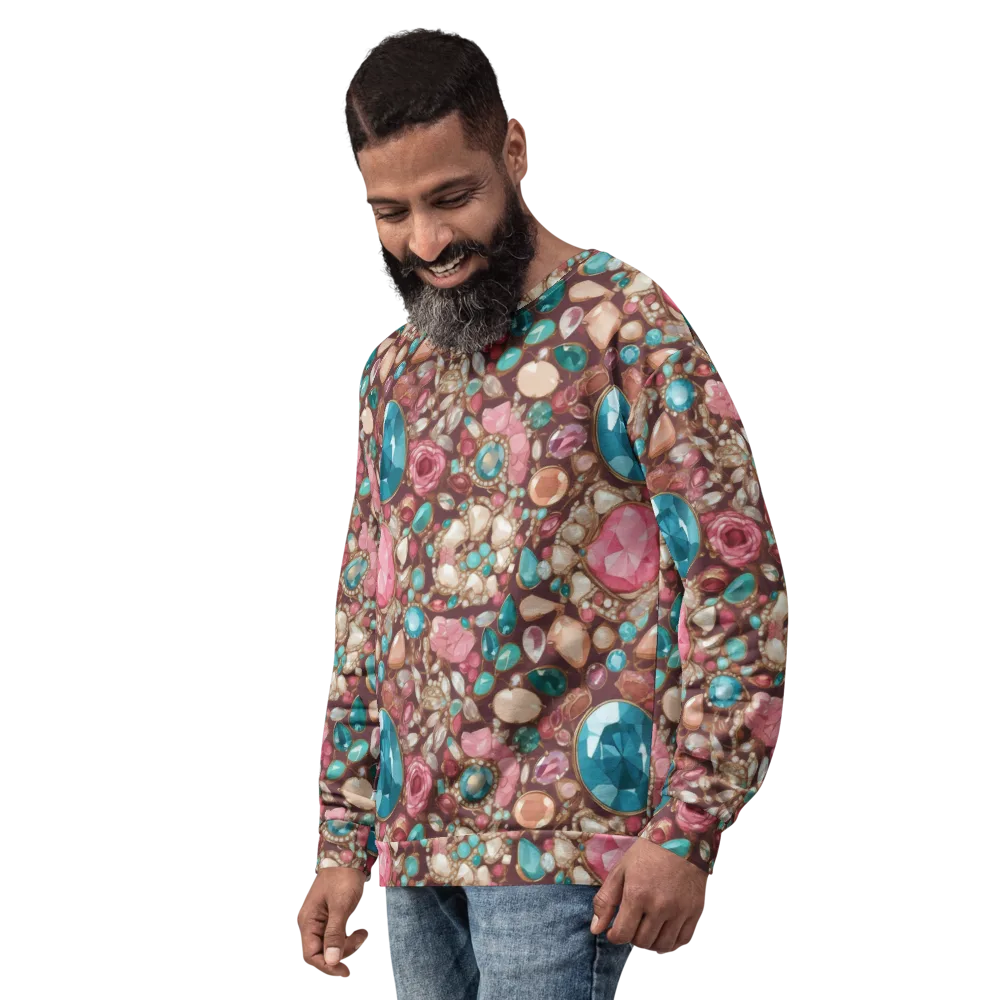 Jewel Box Bloom on Sweatshirt — Left Front