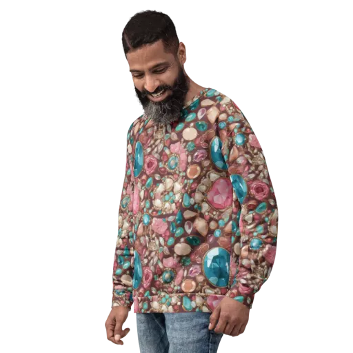 Jewel Box Bloom on a Sweatshirt