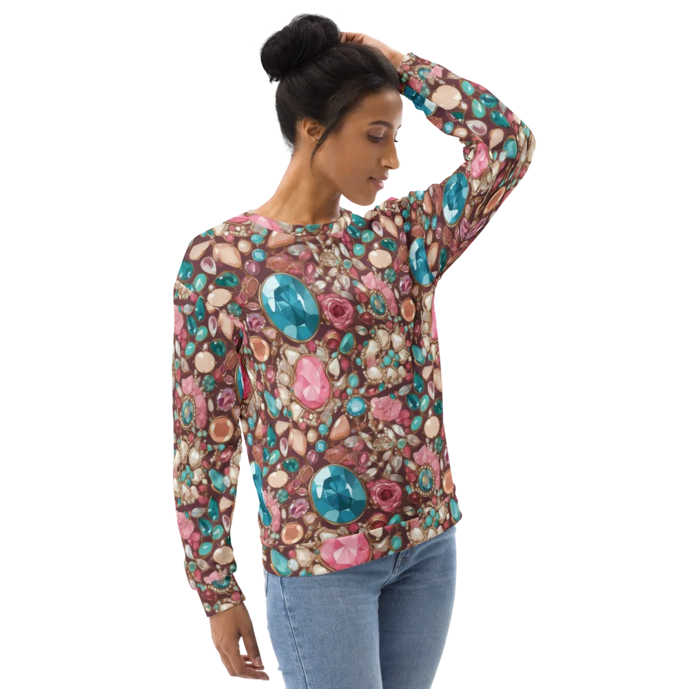 Jewel Box Bloom on Sweatshirt — Right Front