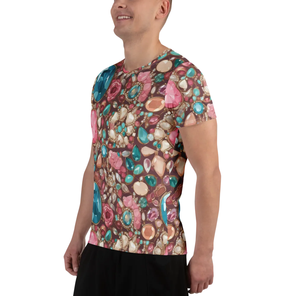 Jewel Box Bloom on Men's Athletic T-Shirt — Left