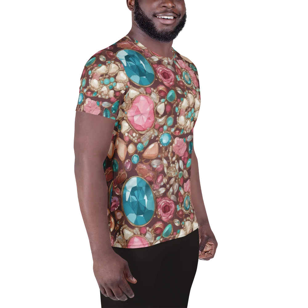 Jewel Box Bloom on Men's Athletic T-Shirt — Right
