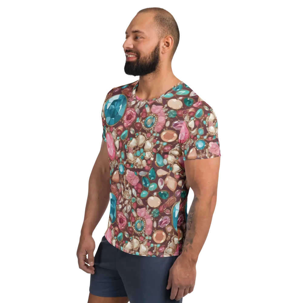 Jewel Box Bloom on Men's Athletic T-Shirt — Left