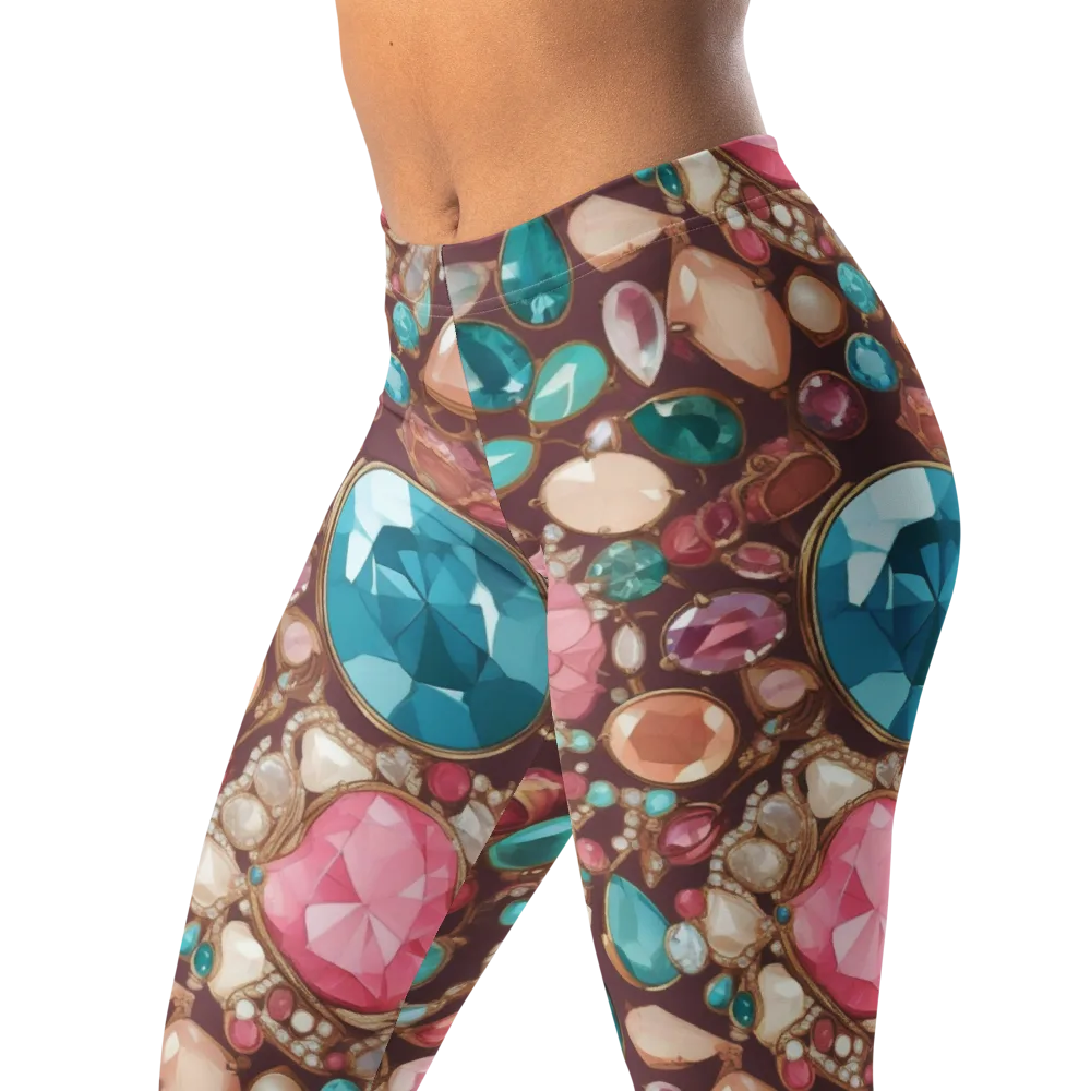 Jewel Box Bloom on Leggings — Left Front