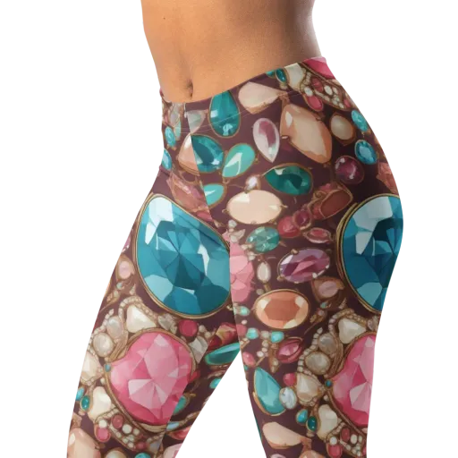 Jewel Box Bloom on a Leggings