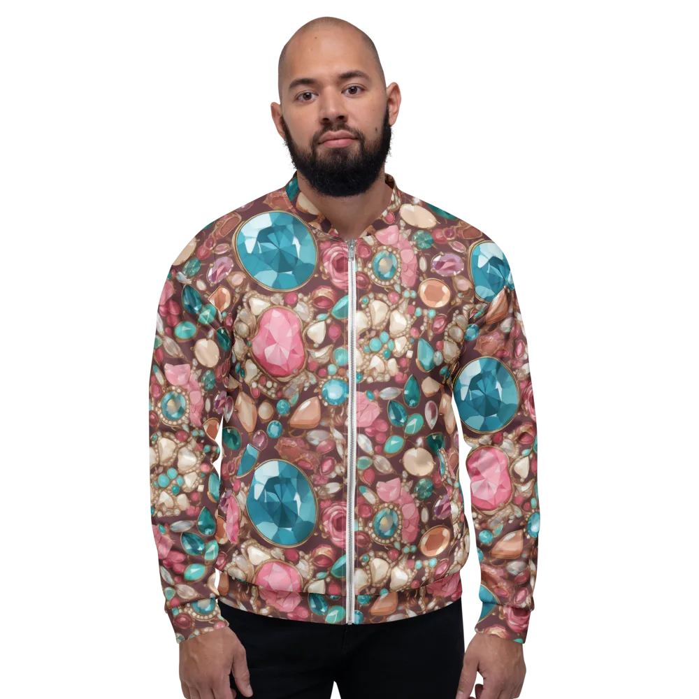 Jewel Box Bloom on Bomber Jacket — Front