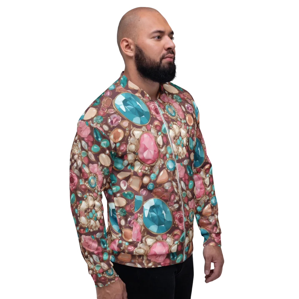 Jewel Box Bloom on Bomber Jacket — Right