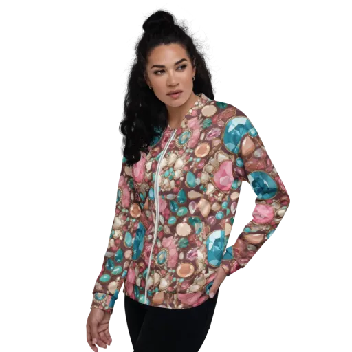 Jewel Box Bloom on a Bomber Jacket