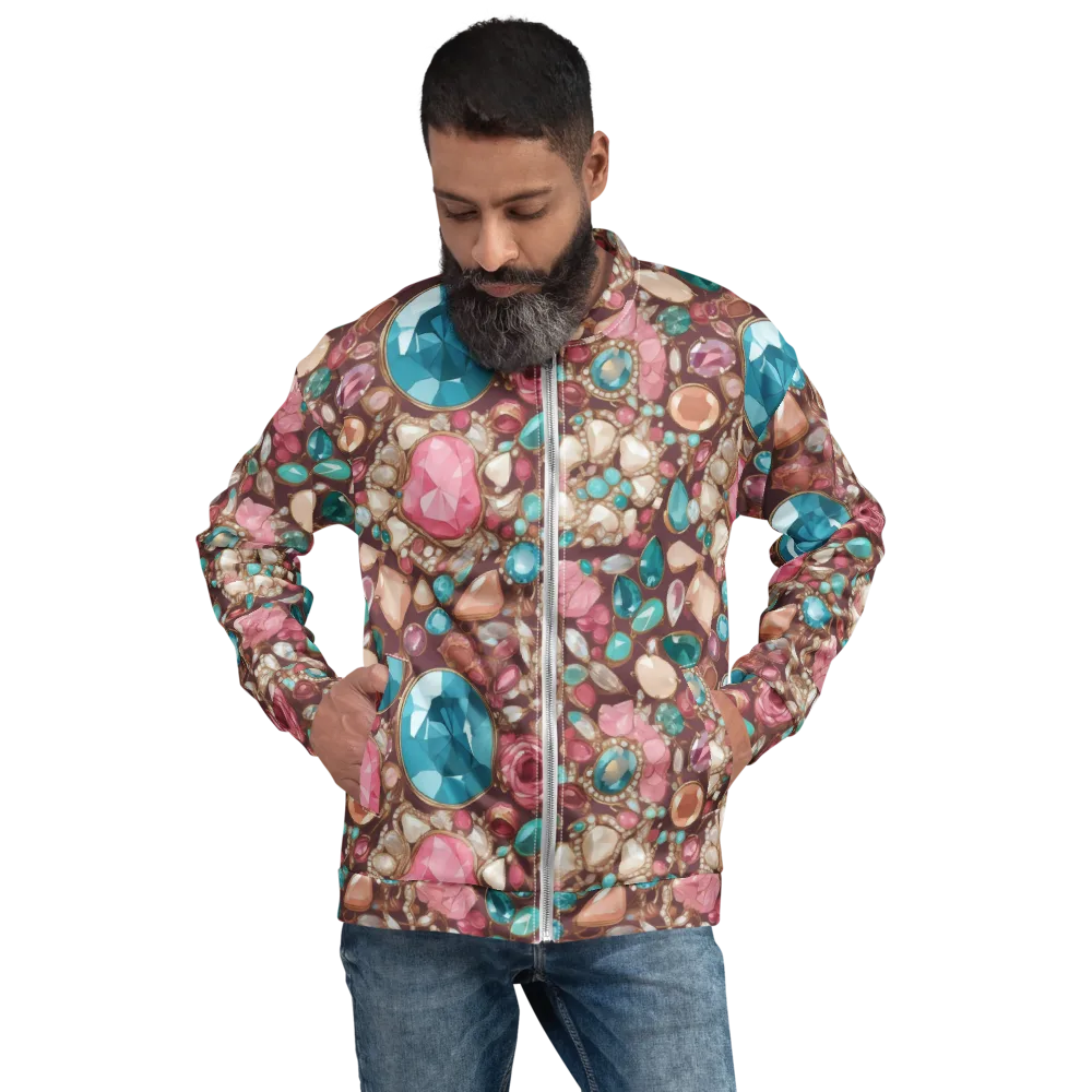 Jewel Box Bloom on Bomber Jacket — Front