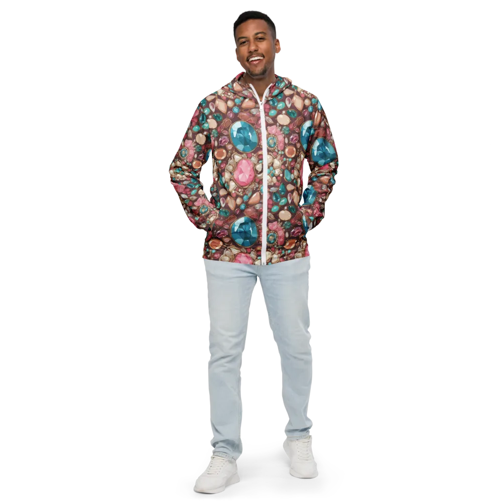 Jewel Box Bloom on Men's Windbreaker — Front