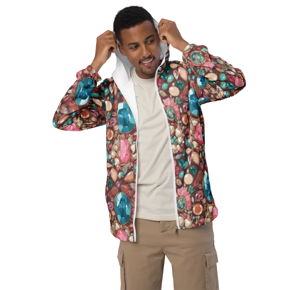 Jewel Box Bloom on Men's Windbreaker — Front