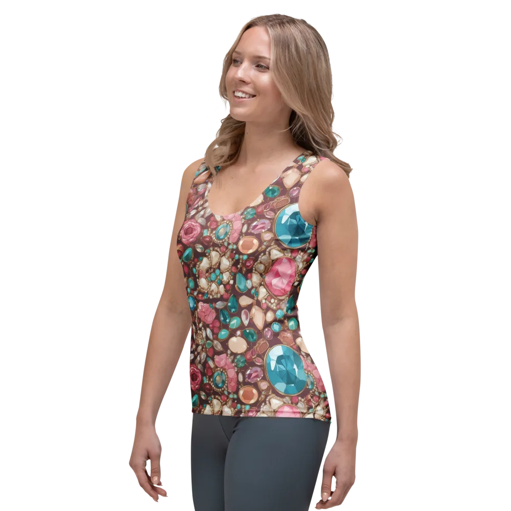 Jewel Box Bloom on Women's Tank Top — Left Front