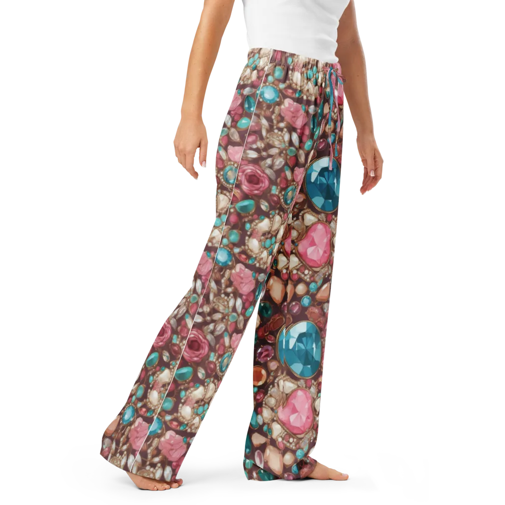 Jewel Box Bloom on Women's Pajama Pants — Right Front