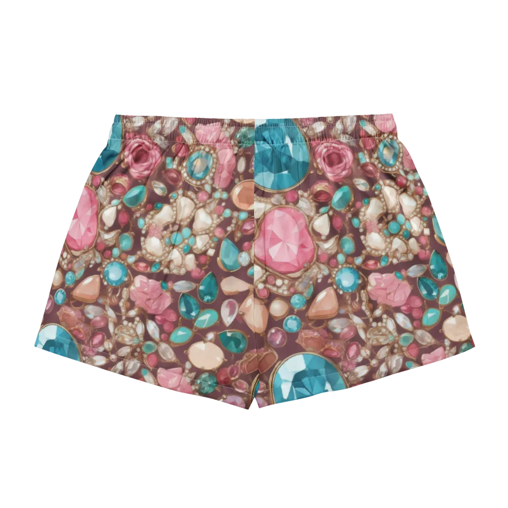 Jewel Box Bloom on Women's Pajama Shorts — Back