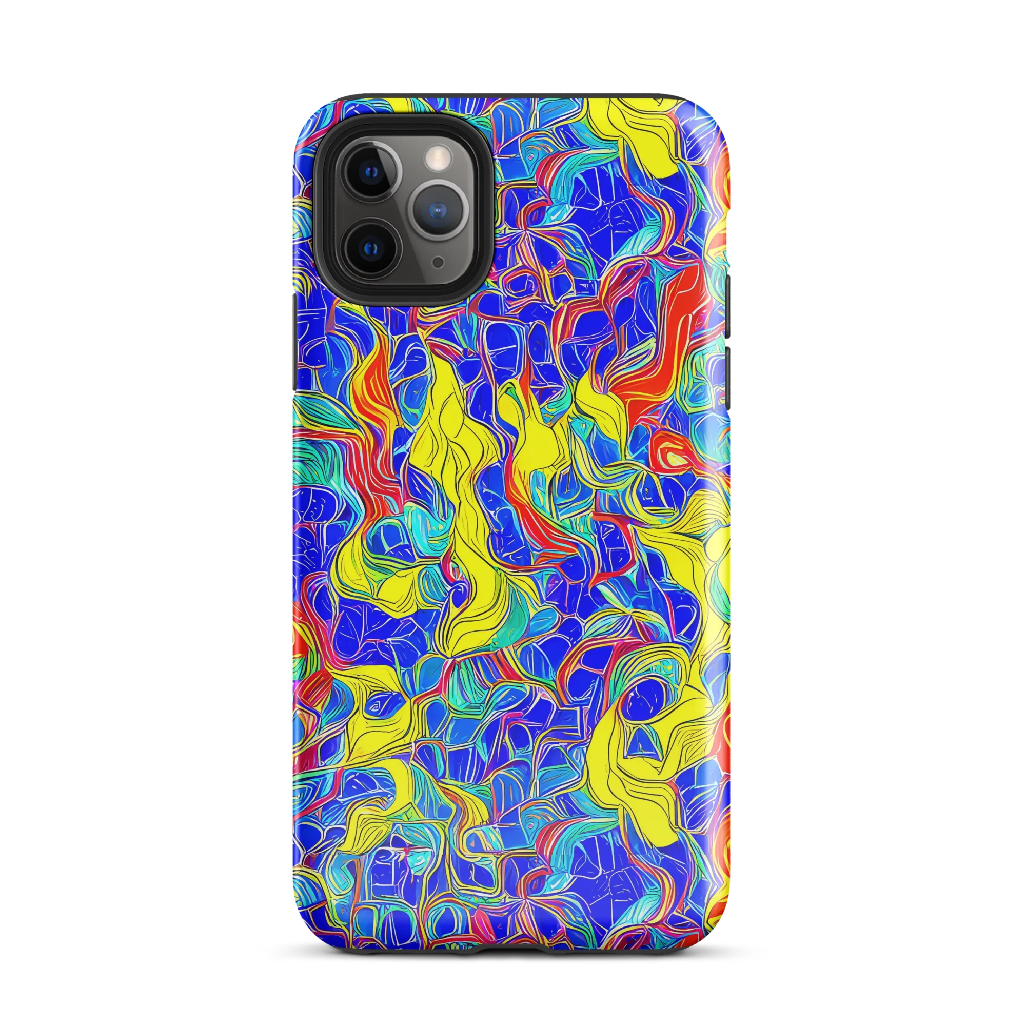 Blue Flame Maze on Tough Case for iPhone® — Front