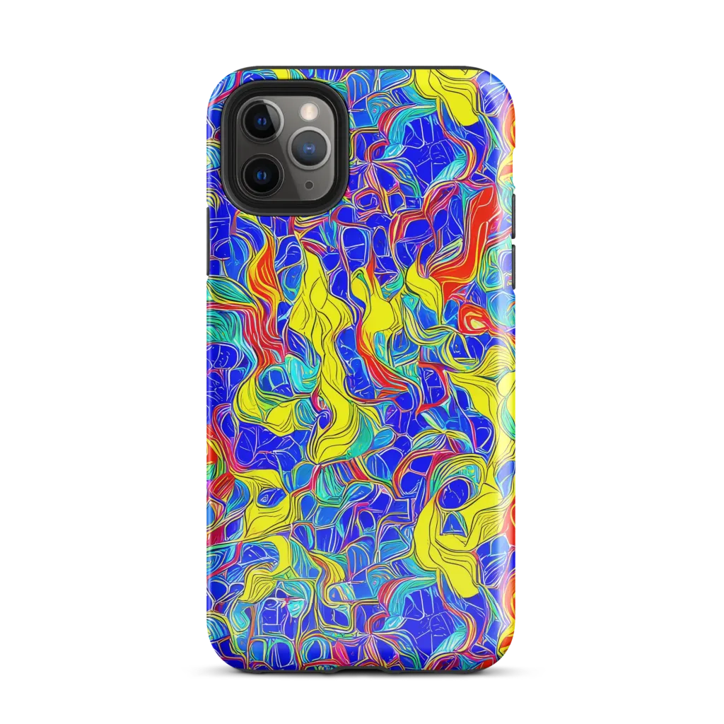 Blue Flame Maze on Tough Case for iPhone® — Front