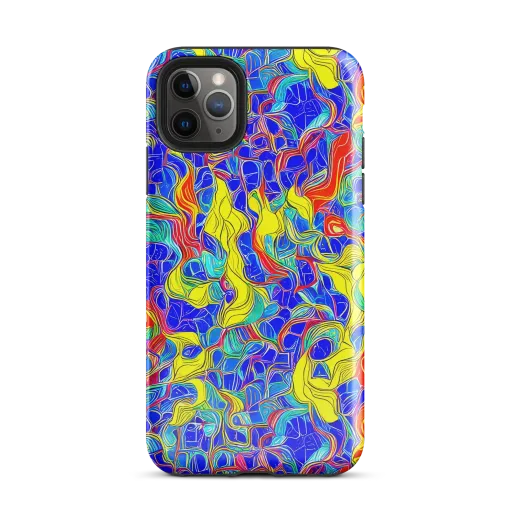 Blue Flame Maze on a Tough Case for iPhone®