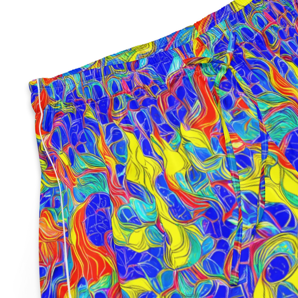 Blue Flame Maze on Women's Pajama Shorts — Product details