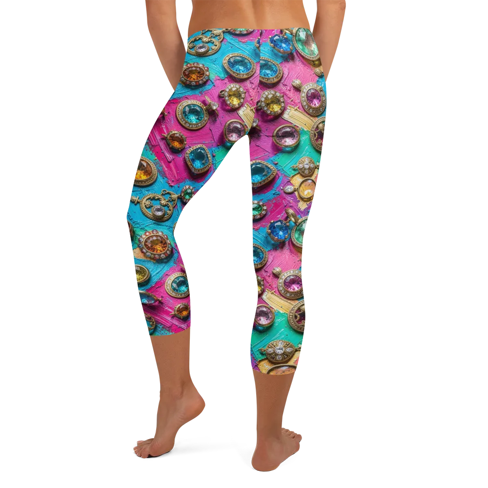 Jewel Box Riot on Capri Leggings — Back