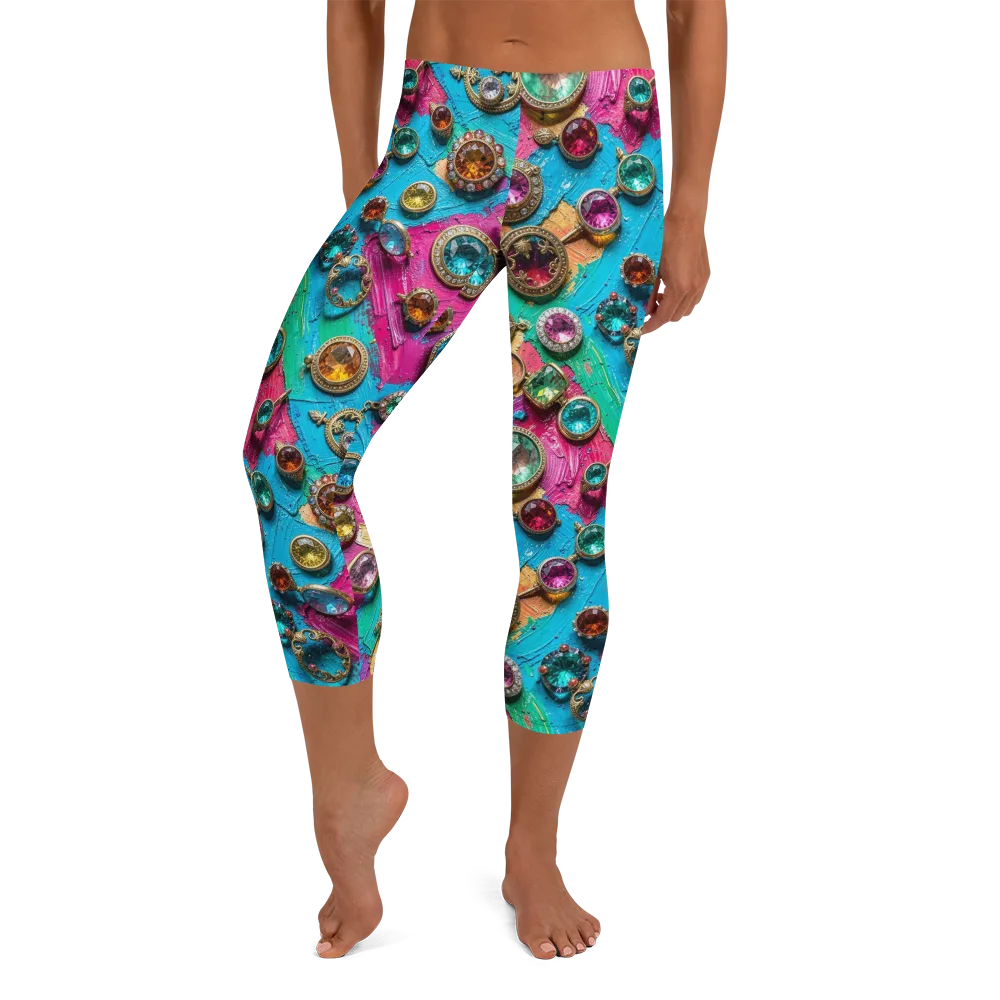 Jewel Box Riot on Capri Leggings — Front