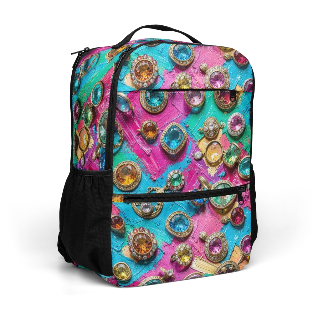 Jewel Box Riot on Utility Backpack — Right Front