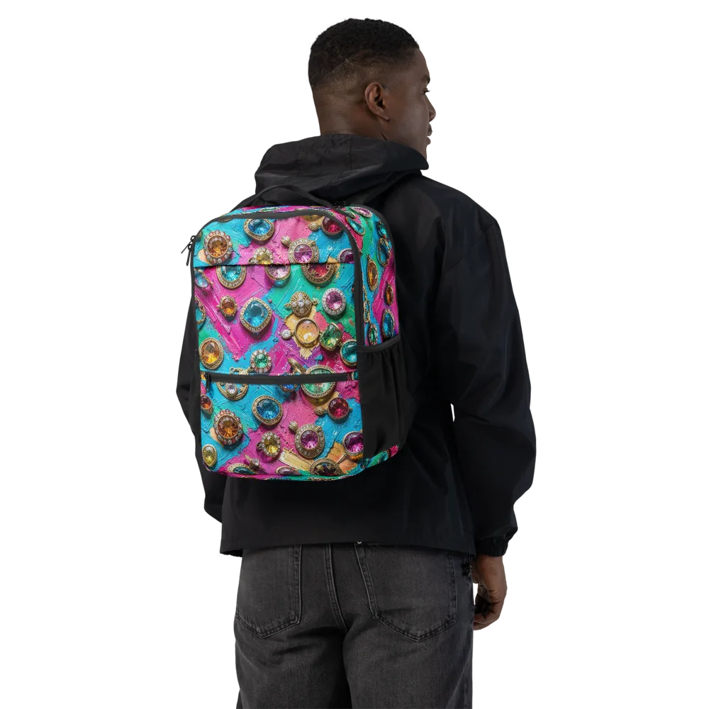 Jewel Box Riot on Utility Backpack — Back