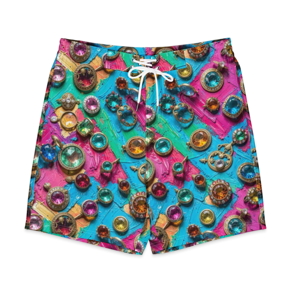 Jewel Box Riot on Men's Board Shorts — Front