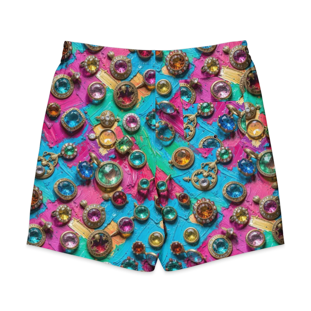 Jewel Box Riot on Men's Board Shorts — Back