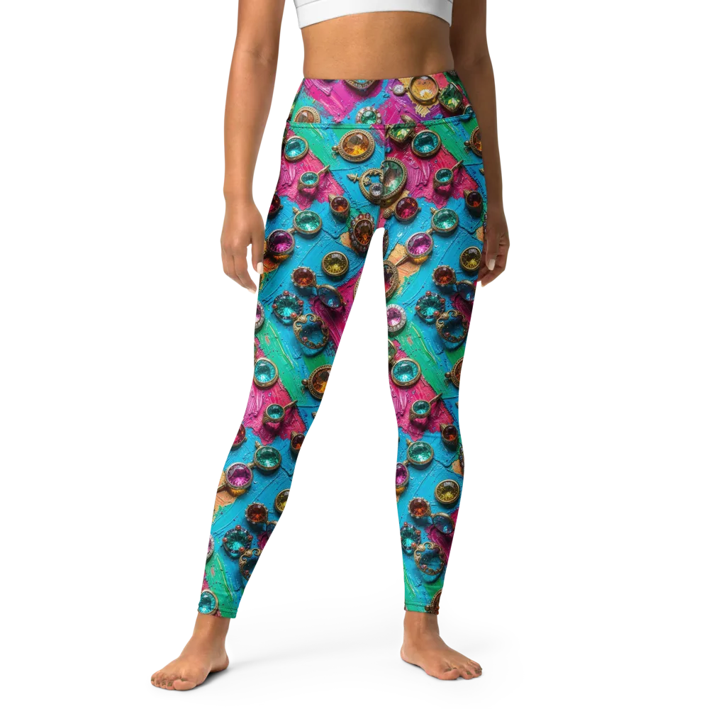 Jewel Box Riot on Yoga Leggings — Front