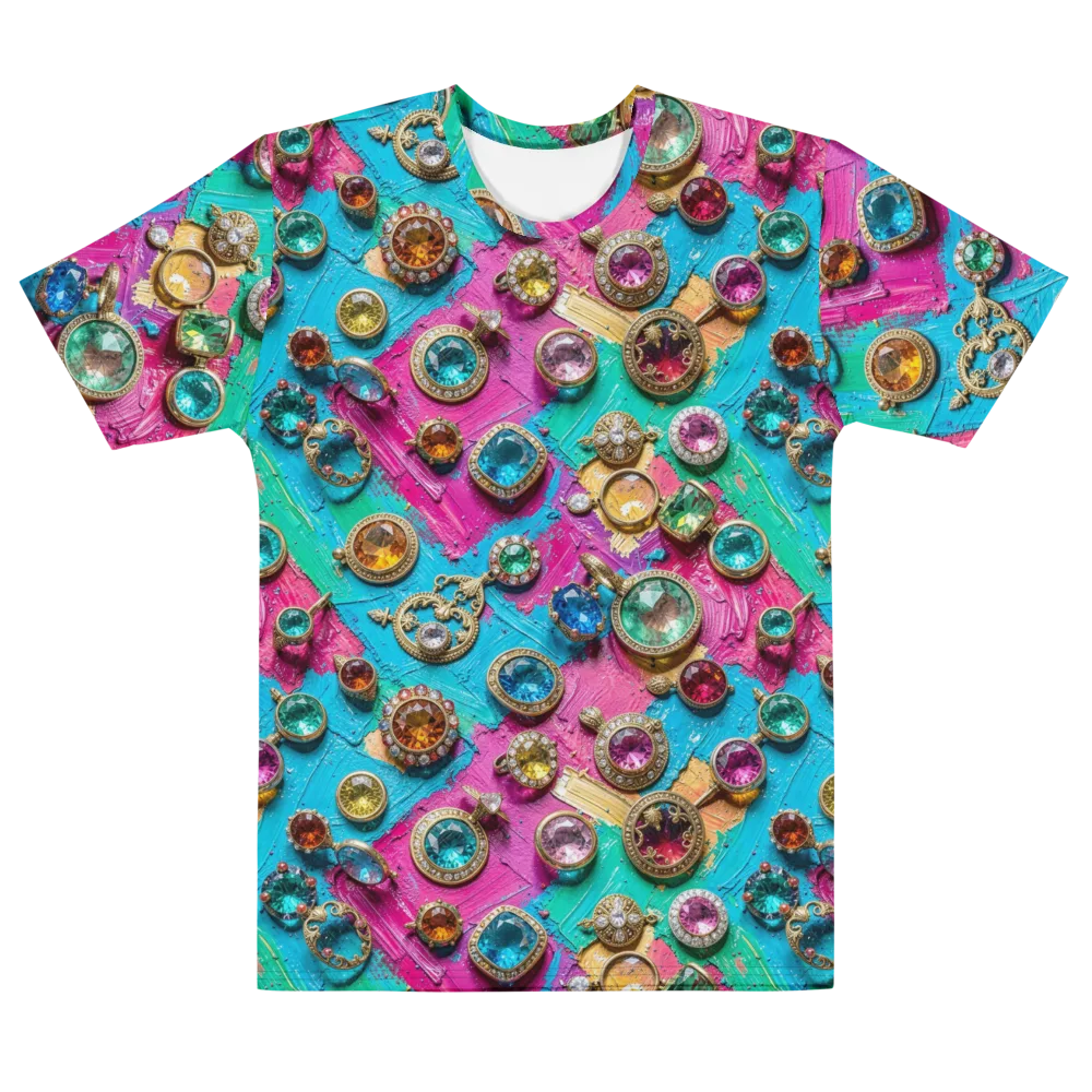 Jewel Box Riot on Men's Cotton Crew Neck T-Shirt — Front