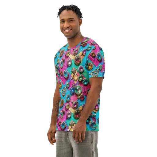 Jewel Box Riot on a Men's Cotton Crew Neck T-Shirt