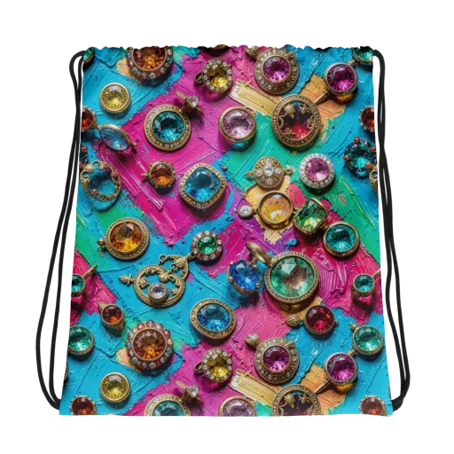Jewel Box Riot on a Drawstring Bag
