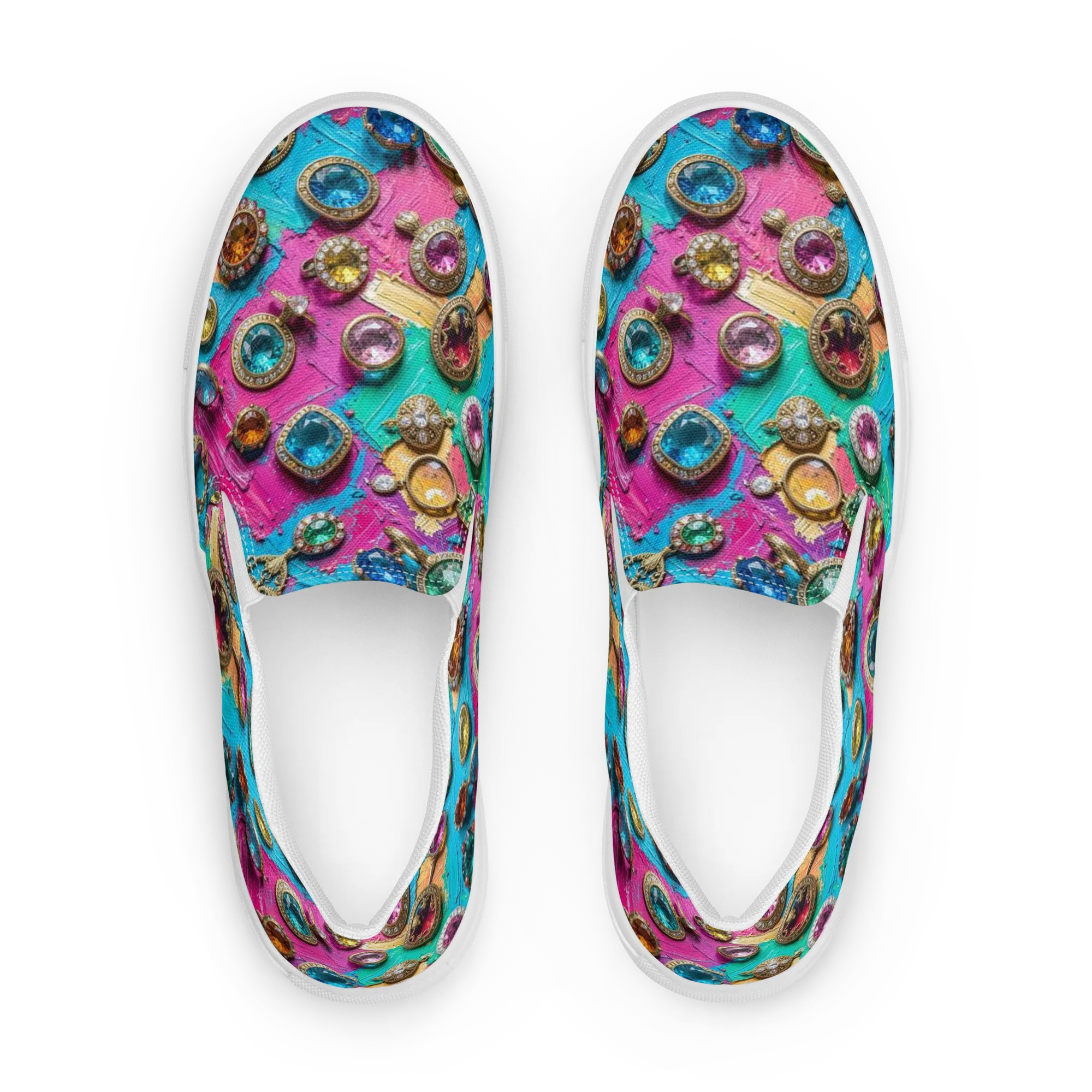 Jewel Box Riot on Women's Slip-On Canvas Shoes — Front