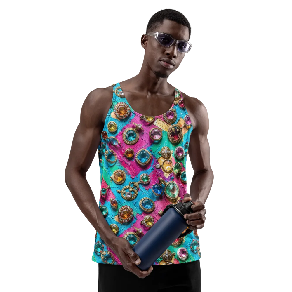 Jewel Box Riot on Men's Tank Top — Front