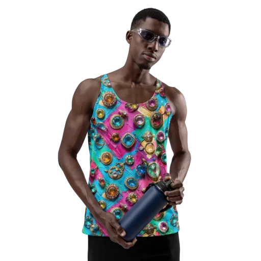 Jewel Box Riot on a Men's Tank Top