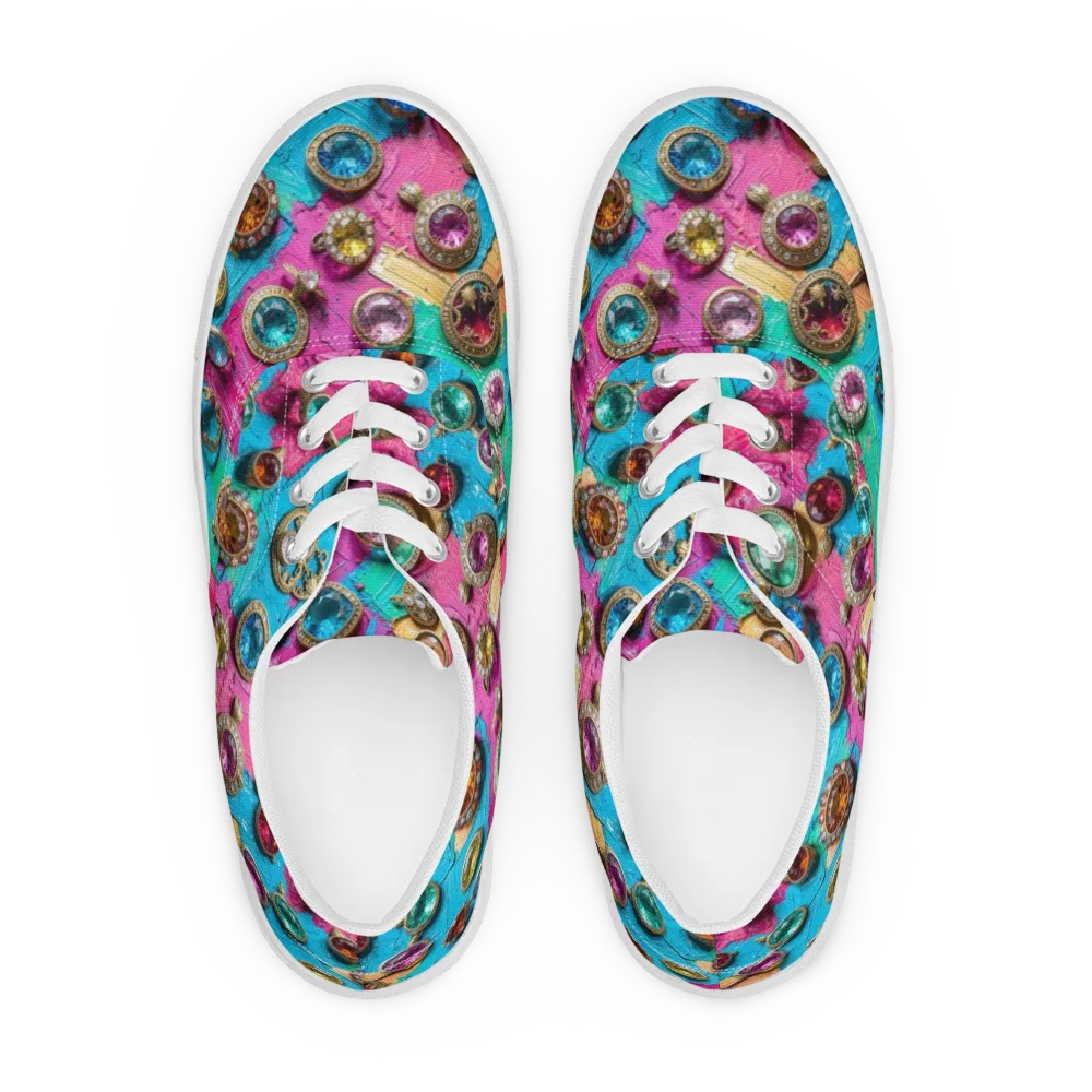 Jewel Box Riot on Men's Lace-Up Canvas Shoes — Front